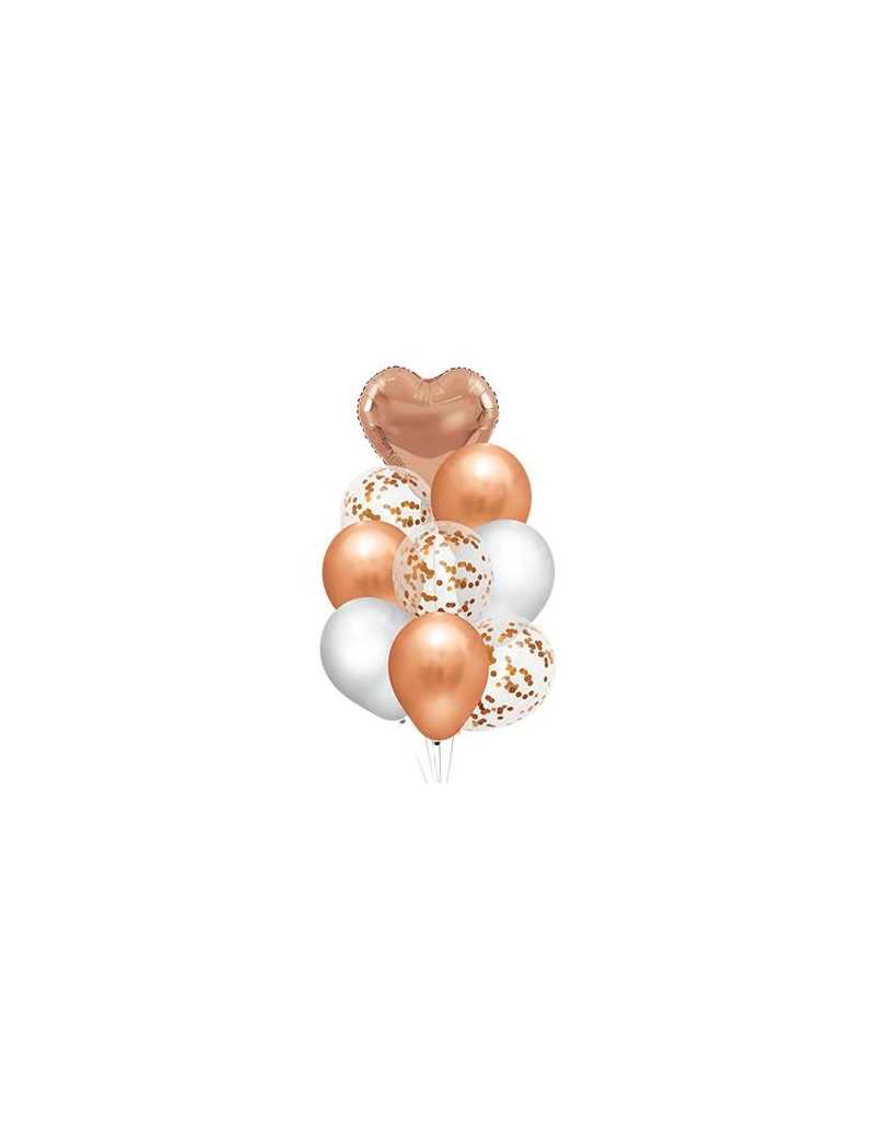 OVN GLBX SET 9 GLOBOS PREMIUM ROSA GOLD