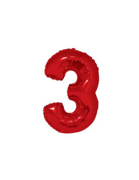 OVN SL1 34 GLOBO ROJO NUMERO 3 x3