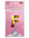 PRTYTM BANDERIN GLITTER ROSA DORADO FELIZ CUMPLEAÑOS