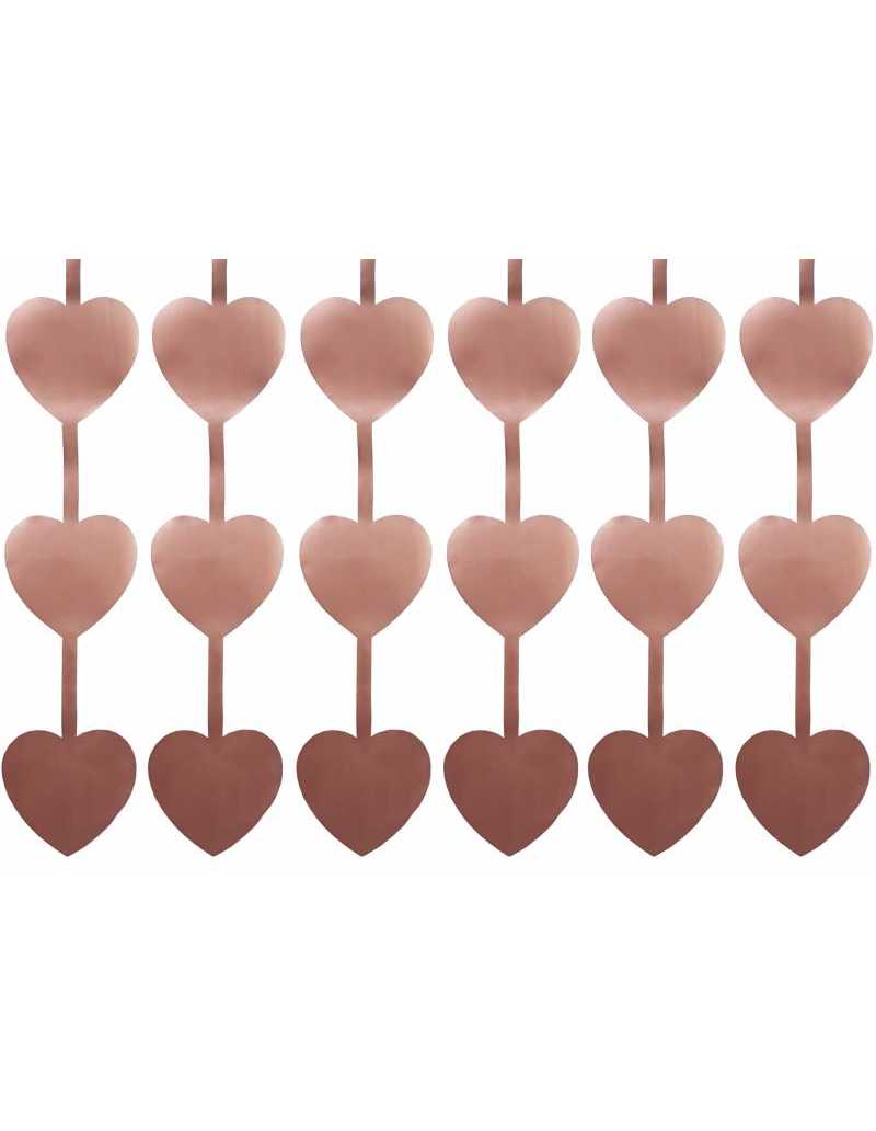 OVN MCF CORTINA METALICA 2x1 m CORAZON ROSA GOLD