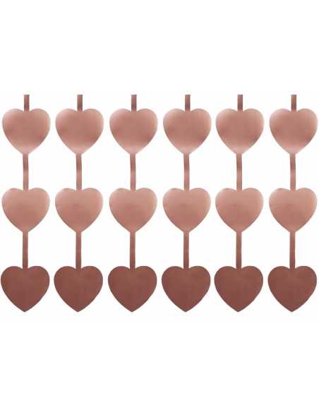 OVN MCF CORTINA METALICA 2x1 m CORAZON ROSA GOLD