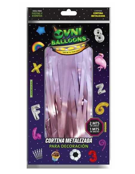 OVN MCF CORTINA METALICA 2x1 m ROSA PASTEL CROMO