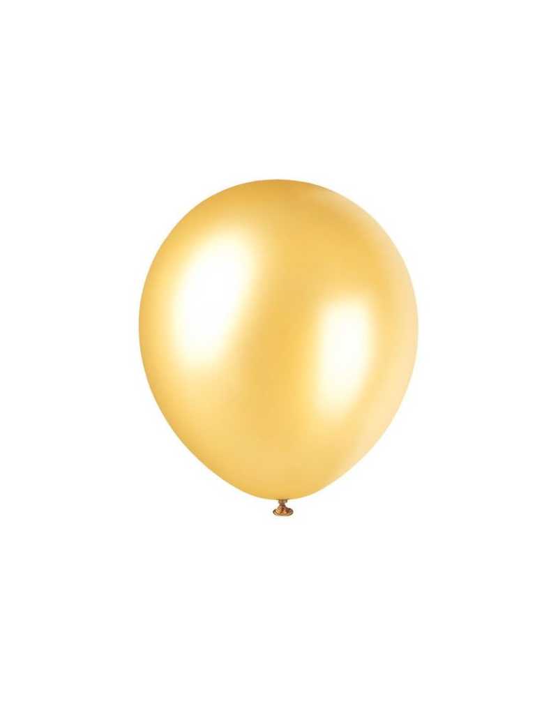 GLOBO PERLADO 10" DORADO x50