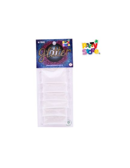 GLITTER PACK x6 BLANCO PURO