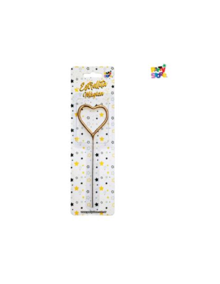 ESTRELLITA MAGICA DORADA FORMA CORAZON
