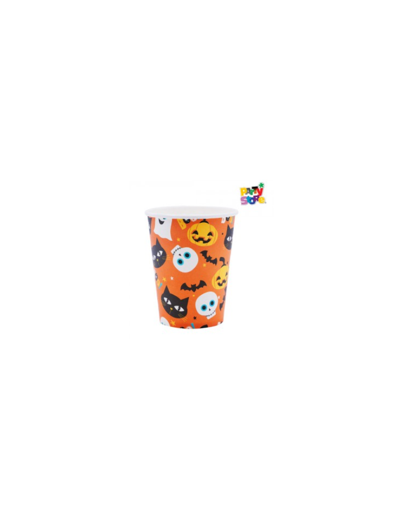 VASO DE POLIPAPEL BOO HALLOWEEN x6