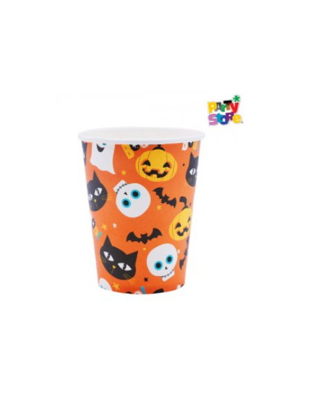 VASO DE POLIPAPEL BOO HALLOWEEN x6