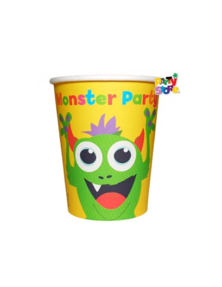 VASO DE POLIPAPEL MONSTRUO x6