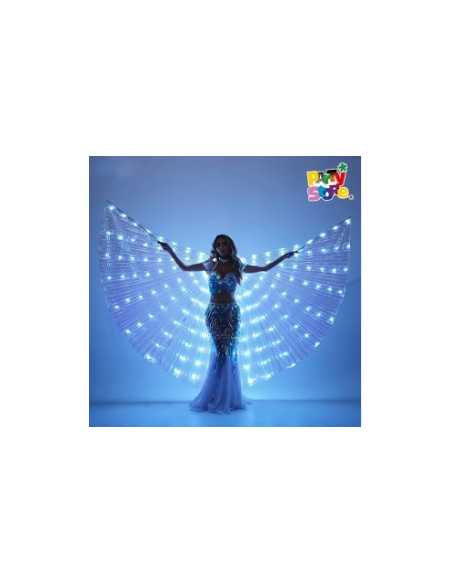 ALAS LED BLANCO TALLE CHICO 100cm x120 LEDS PILAS NO INCLUIDAS