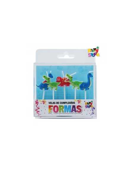 VELAS FORMAS SET DINO x5