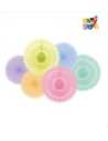 KIT 6 ABANICOS MULTICOLOR PASTEL