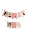 BANDERIN FELIZ DIA ROSA Con STAMP x1