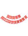 BANDERIN FELIZ CUMPLE ROJO CON STAMPA x1