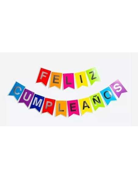BANDERIN FELIZ CUMPLE MULTICOLOR x1