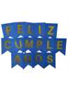 BANDERIN GIBREADO FELIZ CUMPLEAÑOS AZUL