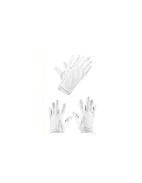 GUANTES BLANCOS DE TELA ADULTO