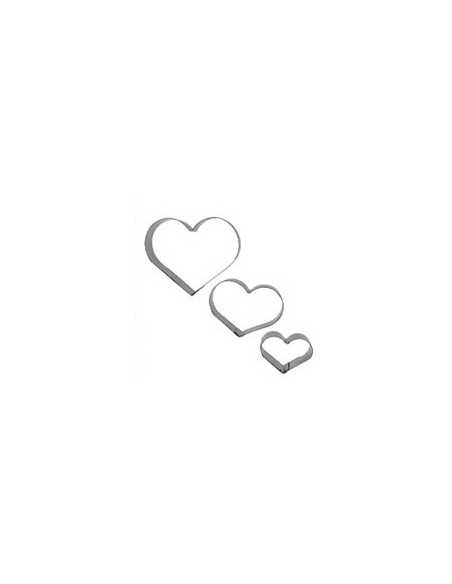 CORTANTE GALLETITAS METAL SET x3 CORAZONES 5 3 2cm