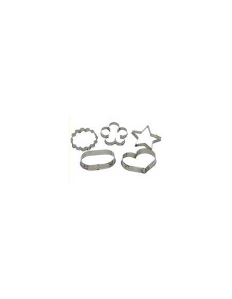 CORTANTE GALLETITAS METAL SET x5 FORMAS SURTIDAS 5cm