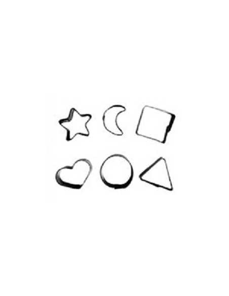 CORTANTE GALLETITAS METAL SET x6 FORMAS SURTIDAS MINI 2cm