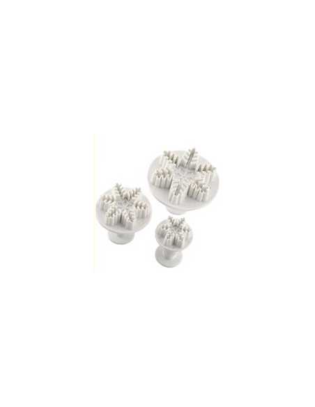 CORTANTE CON EXPULSOR SET x3 COPO DE NIEVE FINO 55 40 25mm