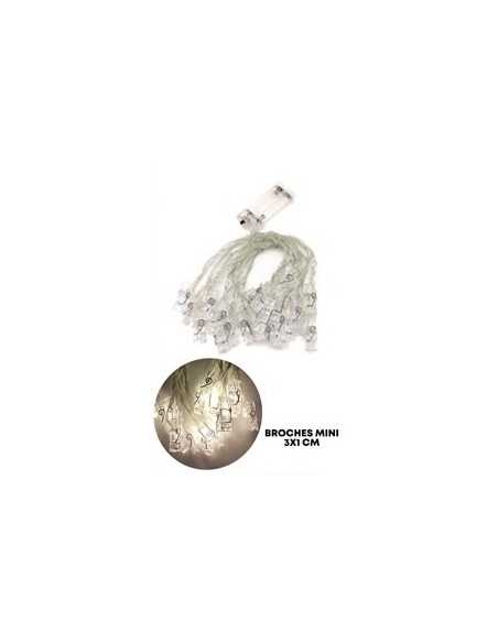 GUIRNALDA LED BROCHES MINI 16 LUCES 4M CALIDO 220V