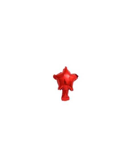 GLOBO METALIZADO ESTRELLA MINI 5 12cm ROJO x1