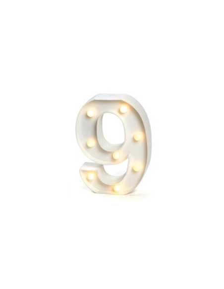 CORPOREO NUMERO 9 LED BLANCO