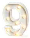 CORPOREO NUMERO 9 LED BLANCO