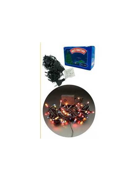 GUIRNALDA LED 100 LUCES MULTICOLOR 8M 3 PILAS AA
