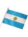 BANDERA DE TELA CON SOPORTE PARA AUTO ARGENTINA