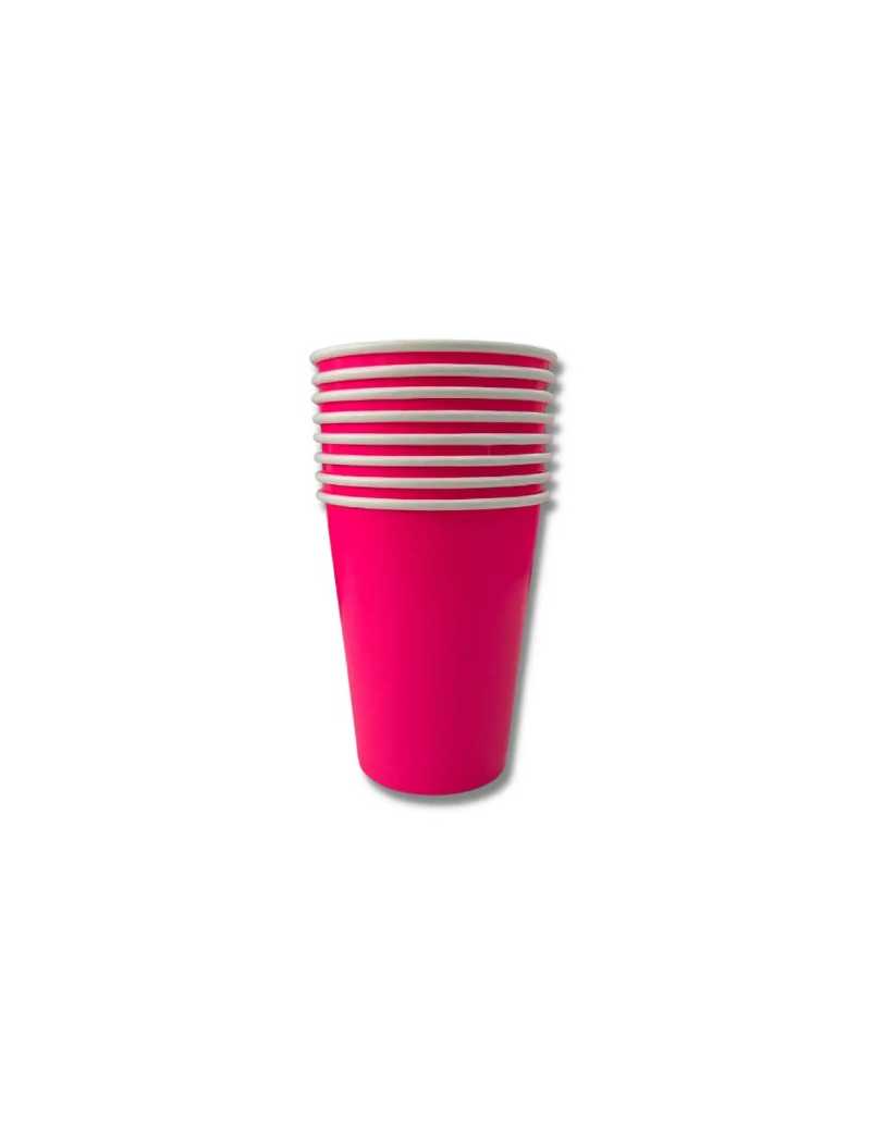 VASO POLIPAPEL x8 FUCSIA FLUO