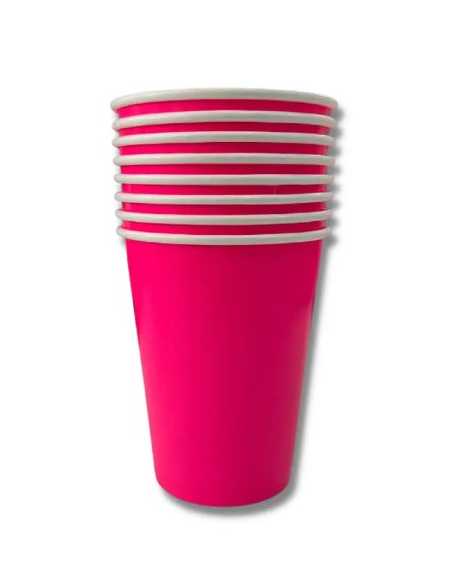 VASO POLIPAPEL x8 FUCSIA FLUO