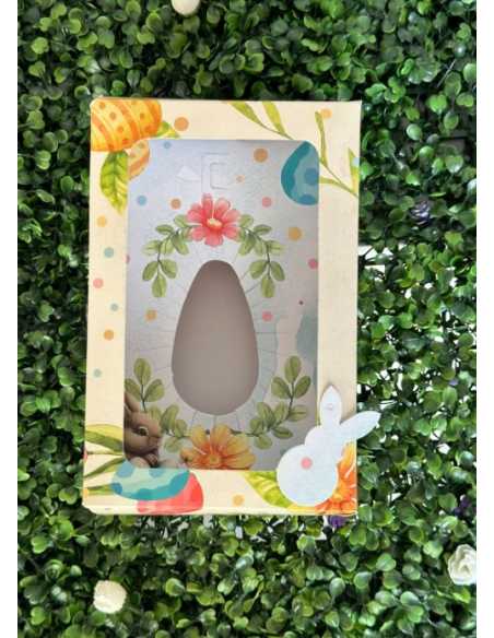 CAJA HUEVO PASCUAS 21x14 ESTAMPADO AMARILLO
