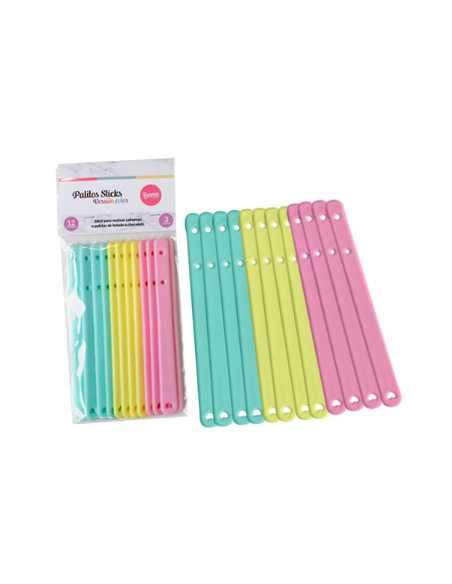 PALITOS STICKS PARA PALETAS BLANCOS x12un