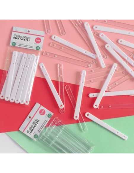 PALITOS STICKS PARA PALETAS TRANSLUCIDOS x12un
