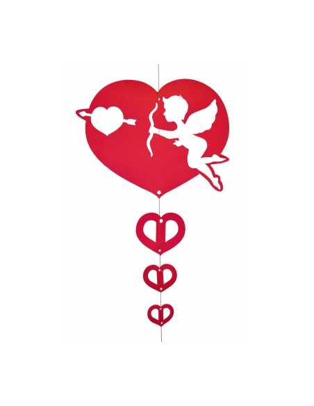 GUIRNALDA PAPEL CORAZON CUPIDO