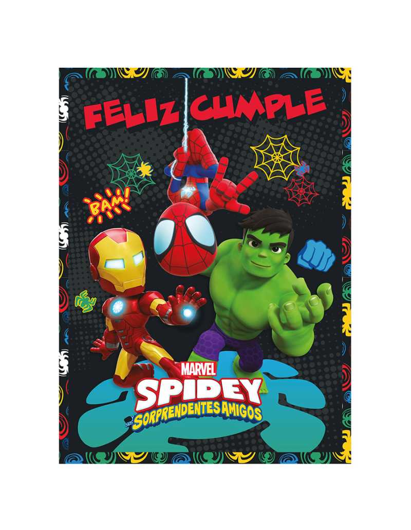 AFICHE FELIZ CUMPLE SPIDEY x1