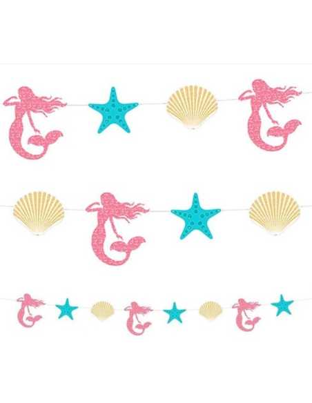 BANNER SIRENAS, ESTRELLAS Y ALMEJAS 250cm