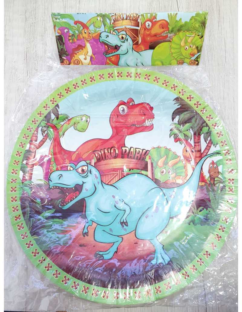 PLATO CARTON DINO x 10u