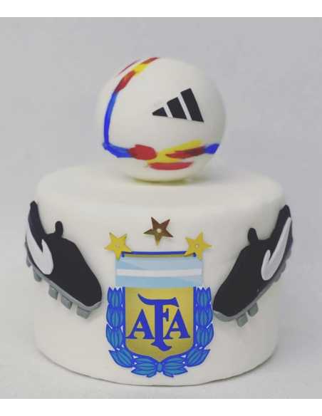 ADORNO DE PORCELANA PELOTA DE FUTBOL CON ESCUDOS