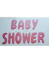 BANDERIN LETRAS GOMA EVA CON GIBRE 19cm ALTO BABY SHOWER ROSA