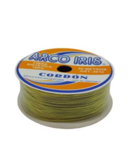 CORDON LUREX ARCO IRIS DORADO Numero 0 x1mts