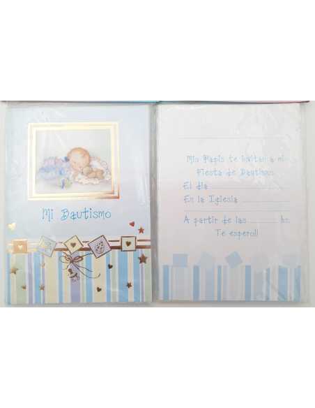 INVITACION x10 BAUTISMO OBJETO NENE