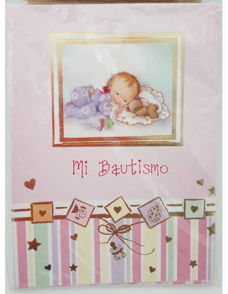 INVITACION x10 BAUTISMO OBJETO NENA