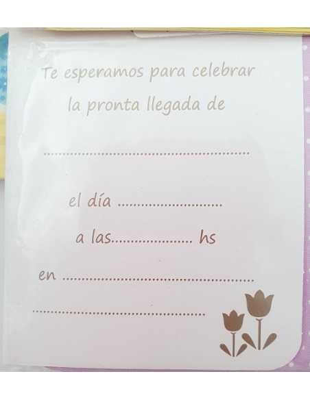 INVITACION x 10 BABY SHOWER BUHO NENA