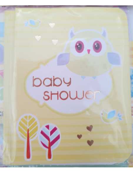 INVITACION x 10 BABY SHOWER BUHO NENE