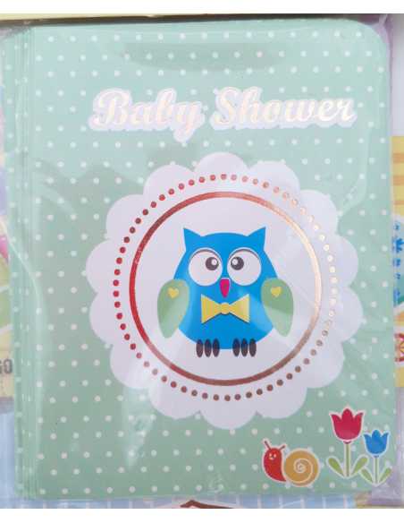 INVITACION x 10 BABY SHOWER BUHO NENE
