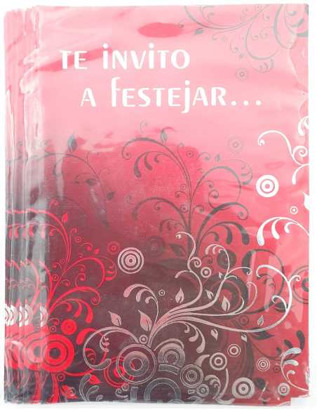 INVITACION TODA OCASION TE INVITO A MI FIESTA A FESTEJAR x10