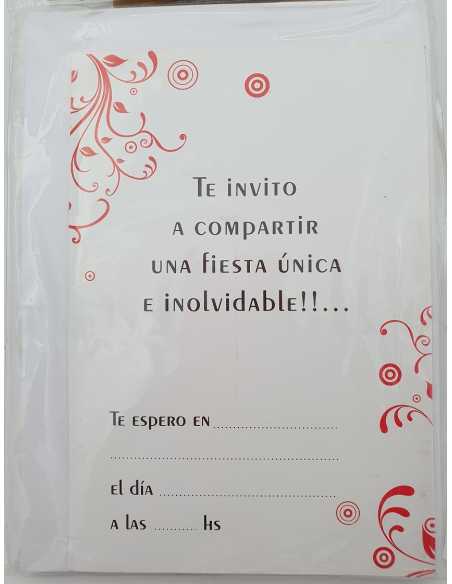 INVITACION TODA OCASION TE INVITO A MI FIESTA A FESTEJAR x10