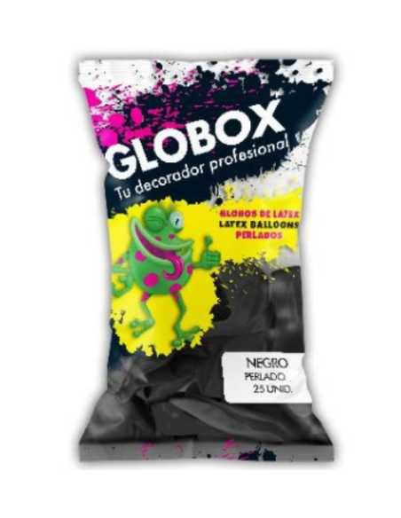 GLOBOX PERLADO 18" NEGRO x10